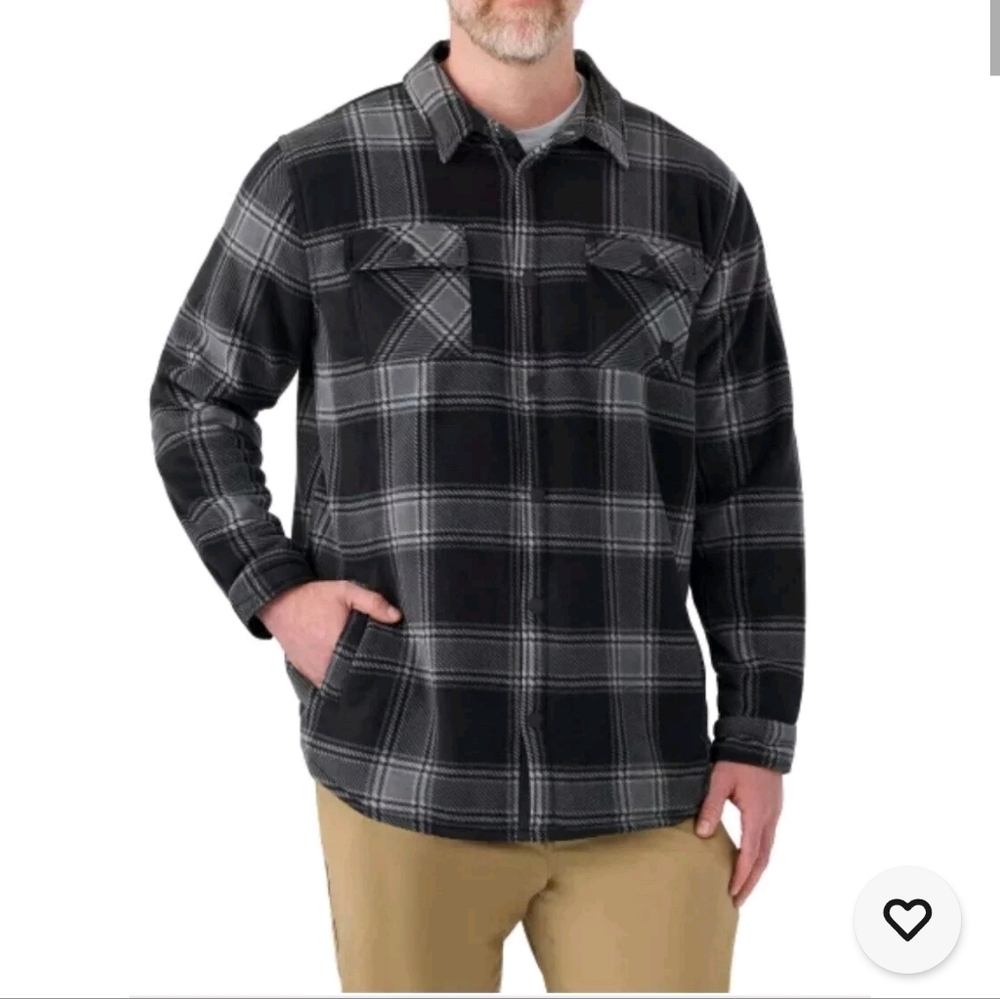 Black and Gray Plaid Shacket